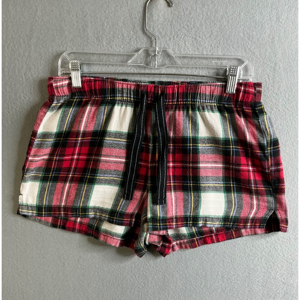 Old Navy Pajama Shorts Women's Medium‎ Plaid Sleep Lounge Drawstring